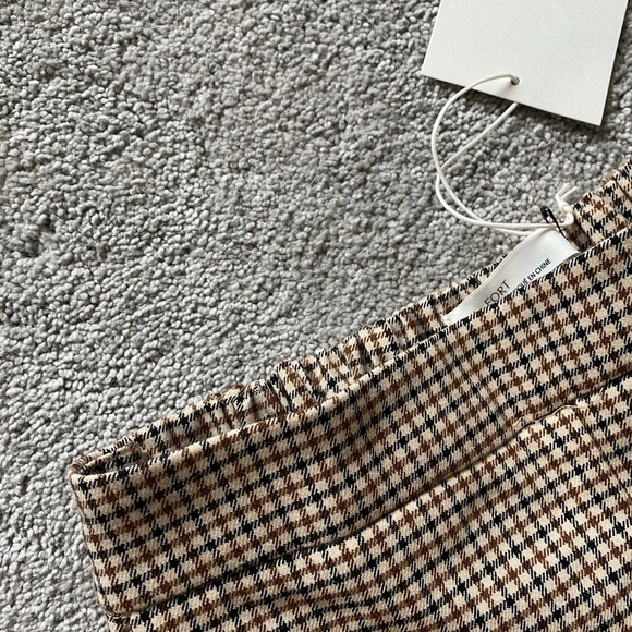 Oak and Fort Oatmeal Brown Plaid pants NWT - Picture 3 of 5